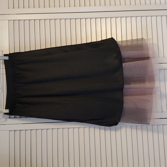 Elegant Ombre Black, Blue and Pale Pink Tulle Skirt - Picture 8 of 10